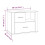 Berkfield Bedside Cabinet White 60x36x45 cm Engineered Wood 11