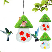 Homerr hanging hummingbird feeder mushroom shape large