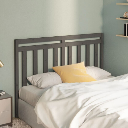 Berkfield Bed Headboard Grey 166x4x100 cm Solid Wood Pine 2