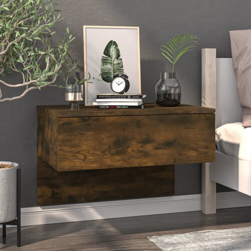 Berkfield Wall-mounted Bedside Cabinets 2 pcs Smoked Oak 2