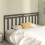 Berkfield Bed Headboard Grey 186x4x100 cm Solid Wood Pine 3