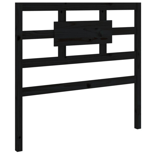 Berkfield Bed Headboard Black 95.5x4x100 cm Solid Wood Pine 1