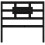 Berkfield Bed Headboard Black 95.5x4x100 cm Solid Wood Pine 4