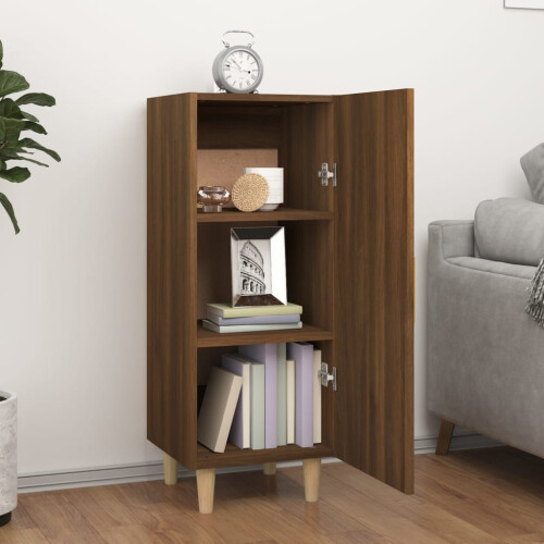 Berkfield Sideboard Brown Oak 34.5x34x90 cm Engineered Wood 2