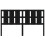 Berkfield Bed Headboard Black 165.5x4x100 cm Solid Wood Pine 4
