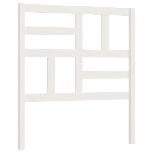 Berkfield Bed Headboard White 96x4x104 cm Solid Wood Pine 1