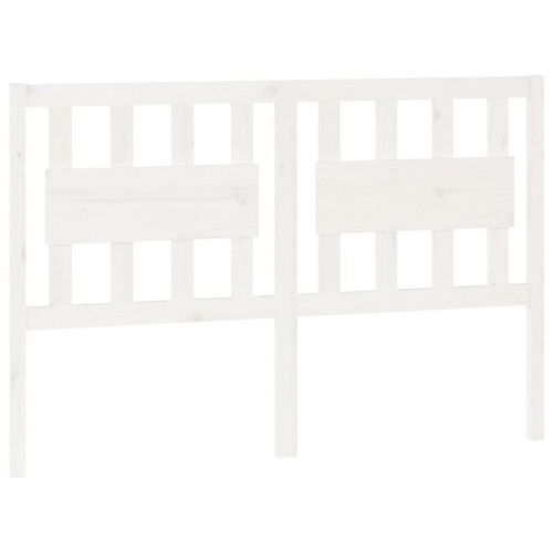 Berkfield Bed Headboard White 125.5x4x100 cm Solid Wood Pine 1