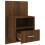 Berkfield Wall-mounted Bedside Cabinet Brown Oak 5