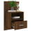 Berkfield Wall-mounted Bedside Cabinet Brown Oak 7
