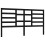 Berkfield Bed Headboard Black 206x4x104 cm Solid Wood Pine 2