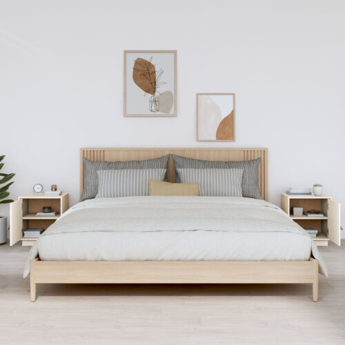 Berkfield Bedside Cabinets 2 pcs White 40x34x45 cm Solid Wood Pine 2