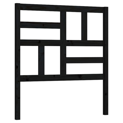 Berkfield Bed Headboard Black 96x4x104 cm Solid Wood Pine 1