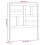 Berkfield Bed Headboard Black 96x4x104 cm Solid Wood Pine 6