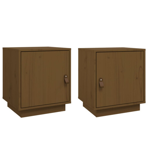 Berkfield Bedside Cabinets 2 pcs Honey Brown 40x34x45 cm Solid Wood Pine 1