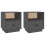 Berkfield Bedside Cabinets 2 pcs Grey 40x34x45 cm Solid Wood Pine 2