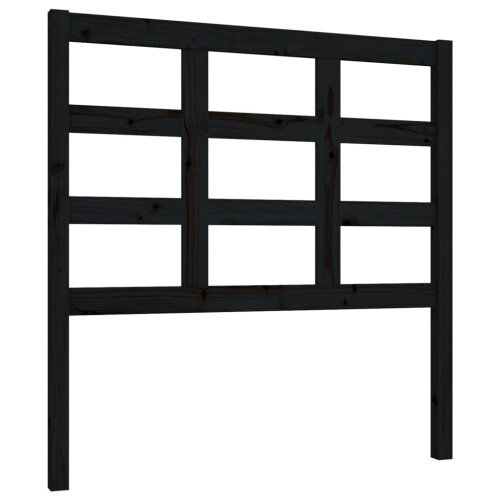 Berkfield Bed Headboard Black 95.5x4x100 cm Solid Wood Pine 1