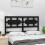 Berkfield Bed Headboard Black 125.5x4x100 cm Solid Wood Pine 3