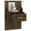 Berkfield Wall-mounted Bedside Cabinet Smoked Oak 7