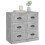 Berkfield Sideboard Concrete Grey 70x35.5x67.5 cm Engineered Wood 4