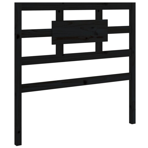 Berkfield Bed Headboard Black 80.5x4x100 cm Solid Wood Pine 1