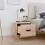 Berkfield Bedside Cabinet 40x34x35 cm Solid Wood Pine 3