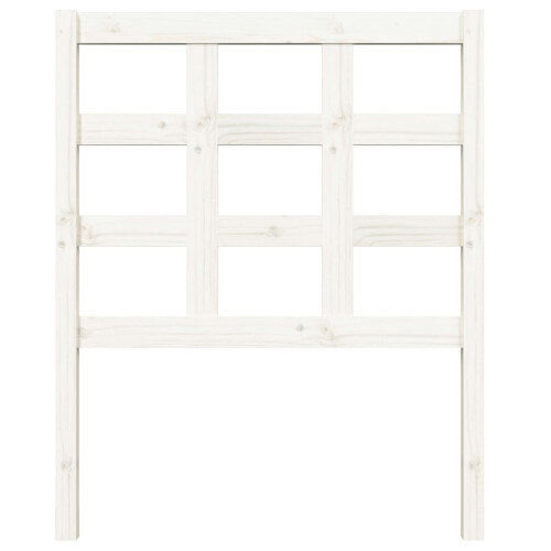 Berkfield Bed Headboard White 80.5x4x100 cm Solid Wood Pine 2