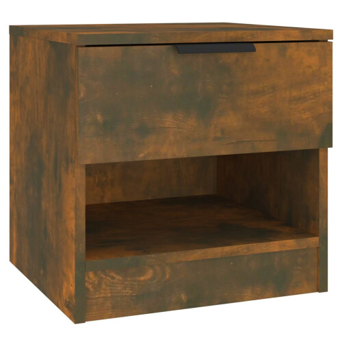 Berkfield Bedside Cabinet Smoked Oak Engineered Wood 1