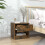 Berkfield Bedside Cabinet Smoked Oak Engineered Wood 3