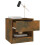 Berkfield Bedside Cabinet Smoked Oak Engineered Wood 6