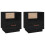Berkfield Bedside Cabinets 2 pcs Black 40x34x45 cm Solid Wood Pine 2