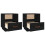 Berkfield Bedside Cabinets 2 pcs Black 40x34x45 cm Solid Wood Pine 6