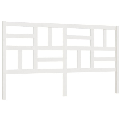Berkfield Bed Headboard White 186x4x104 cm Solid Wood Pine 1