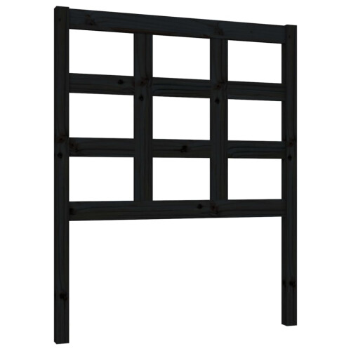 Berkfield Bed Headboard Black 80.5x4x100 cm Solid Wood Pine 1