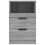 Berkfield Bedside Cabinet Grey Sonoma Engineered Wood 4