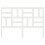 Berkfield Bed Headboard White 126x4x104 cm Solid Wood Pine 4