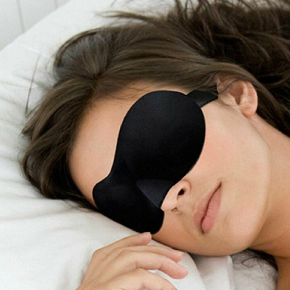 Sleep Mask 3D Contoured Cup Design True Blackout Eye Mask for Side Sleepers Travel and Naps