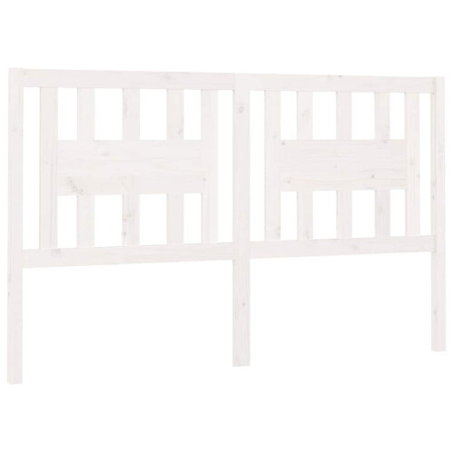 Berkfield Headboard White 146x4x100 cm Solid Wood Pine 1