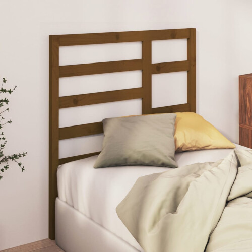 Berkfield Bed Headboard Honey Brown 106x4x104 cm Solid Wood Pine 2