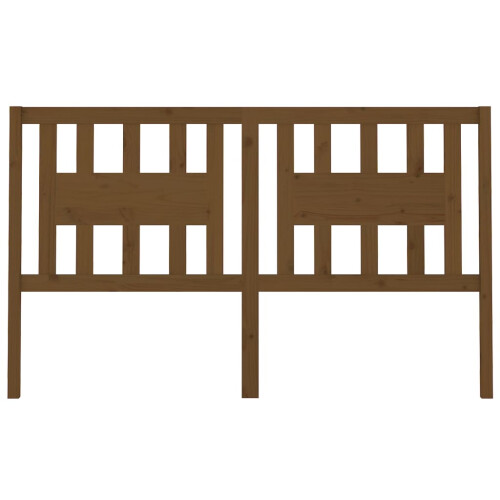 Berkfield Headboard Honey Brown 126x4x100 cm Solid Wood Pine 2