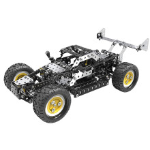 Metal Model Kit 657 Pieces DIY 3D Metal OffRoad Vehicle Puzzle with Realistic Design and Rubber Tires