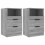 Berkfield Bedside Cabinets 2 pcs Grey Sonoma Engineered Wood 2