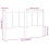 Berkfield Bed Headboard Black 125.5x4x100 cm Solid Pine Wood 6