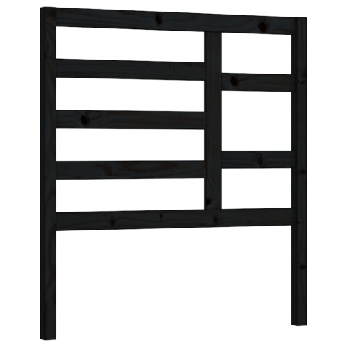 Berkfield Bed Headboard Black 81x4x104 cm Solid Wood Pine 1