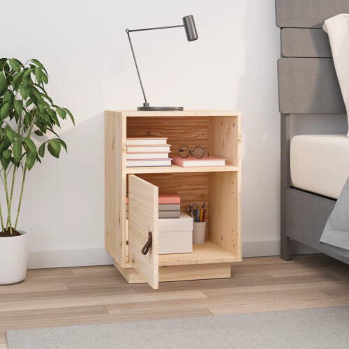 Berkfield Bedside Cabinet 40x34x55 cm Solid Wood Pine 2