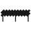 Berkfield Bed Headboard Black 196x3x80.5 cm Solid Wood Pine 4