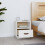 Berkfield Bedside Cabinet White 40x34x45 cm Solid Wood Pine 3