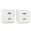 Berkfield Bedside Cabinets 2 pcs White 40x34x45 cm Solid Wood Pine 2