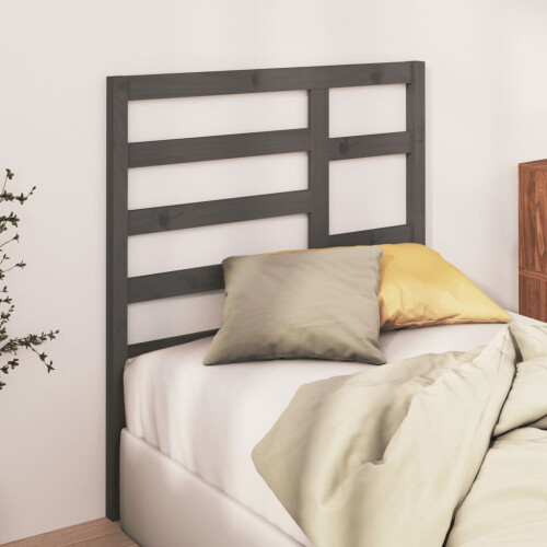 Berkfield Bed Headboard Grey 96x4x104 cm Solid Wood Pine 2