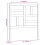 Berkfield Bed Headboard Black 81x4x104 cm Solid Wood Pine 6