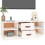 Berkfield TV Cabinet White 100x34x40 cm Solid Wood Pine 5